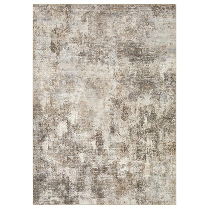 WITSHOCK Area Rugs 10x14 Living Room Rug - Washable Neutral Soft Low Pile Non-Slip Modern Abstract Thin Large Indoor Carpet for Bedroom Dining Room Nursery Office - Dark Brown