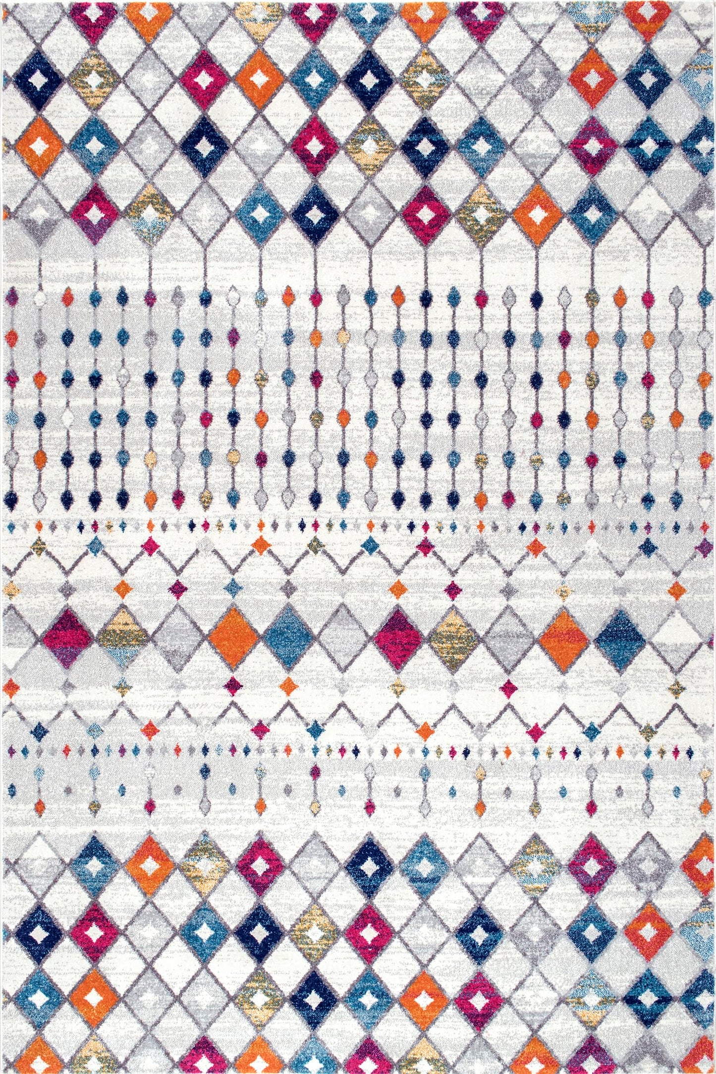 nuLOOM 4x6 Moroccan Blythe Area Rug, Multicolor, Faded Bohemian Design, Stain Resistant, For Bedroom, Dining Room, Living Room, Hallway, Office, Kitchen, Entryway
