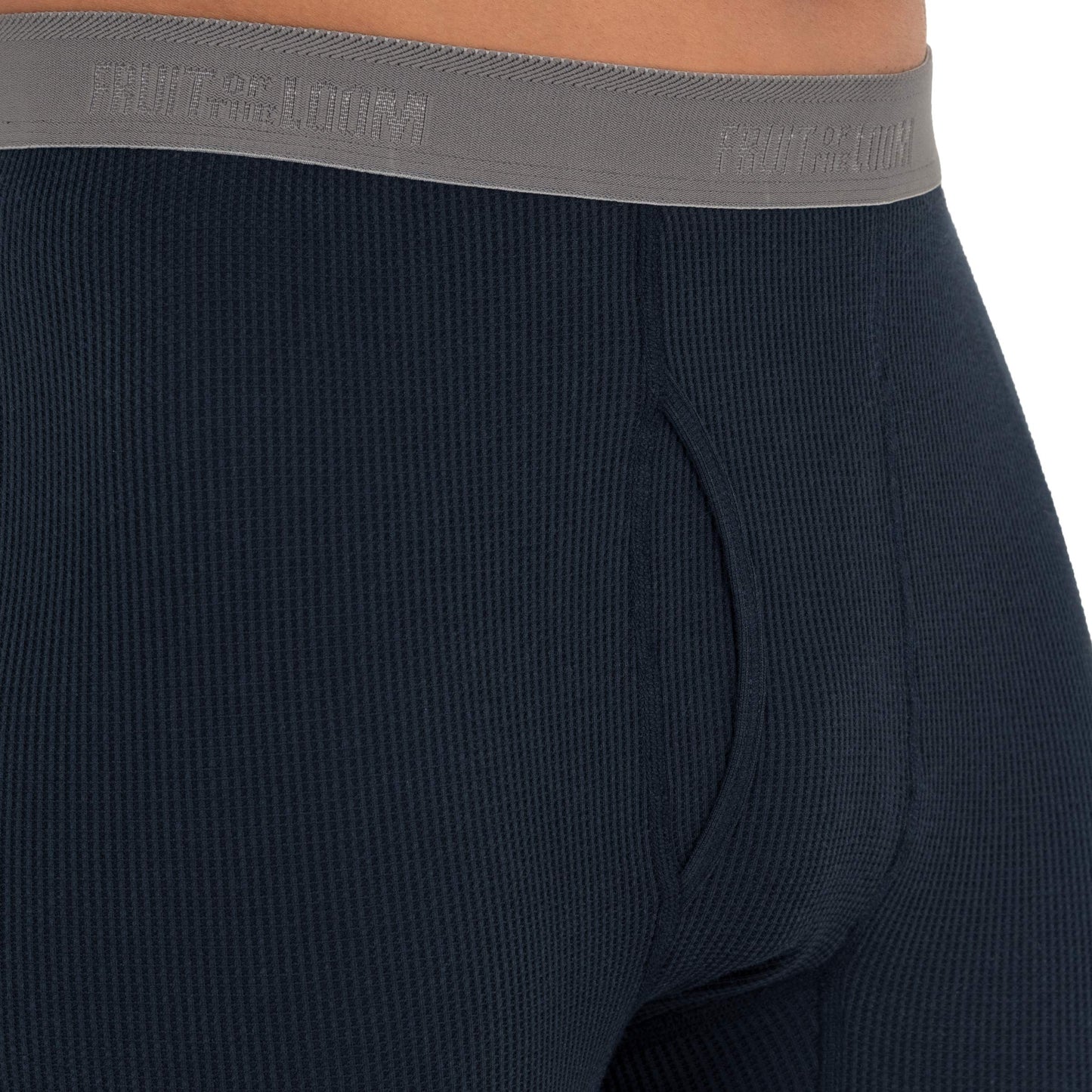Fruit of The Loom Men's Recycled Waffle Thermal Underwear Bottom, Navy, 5X-Large