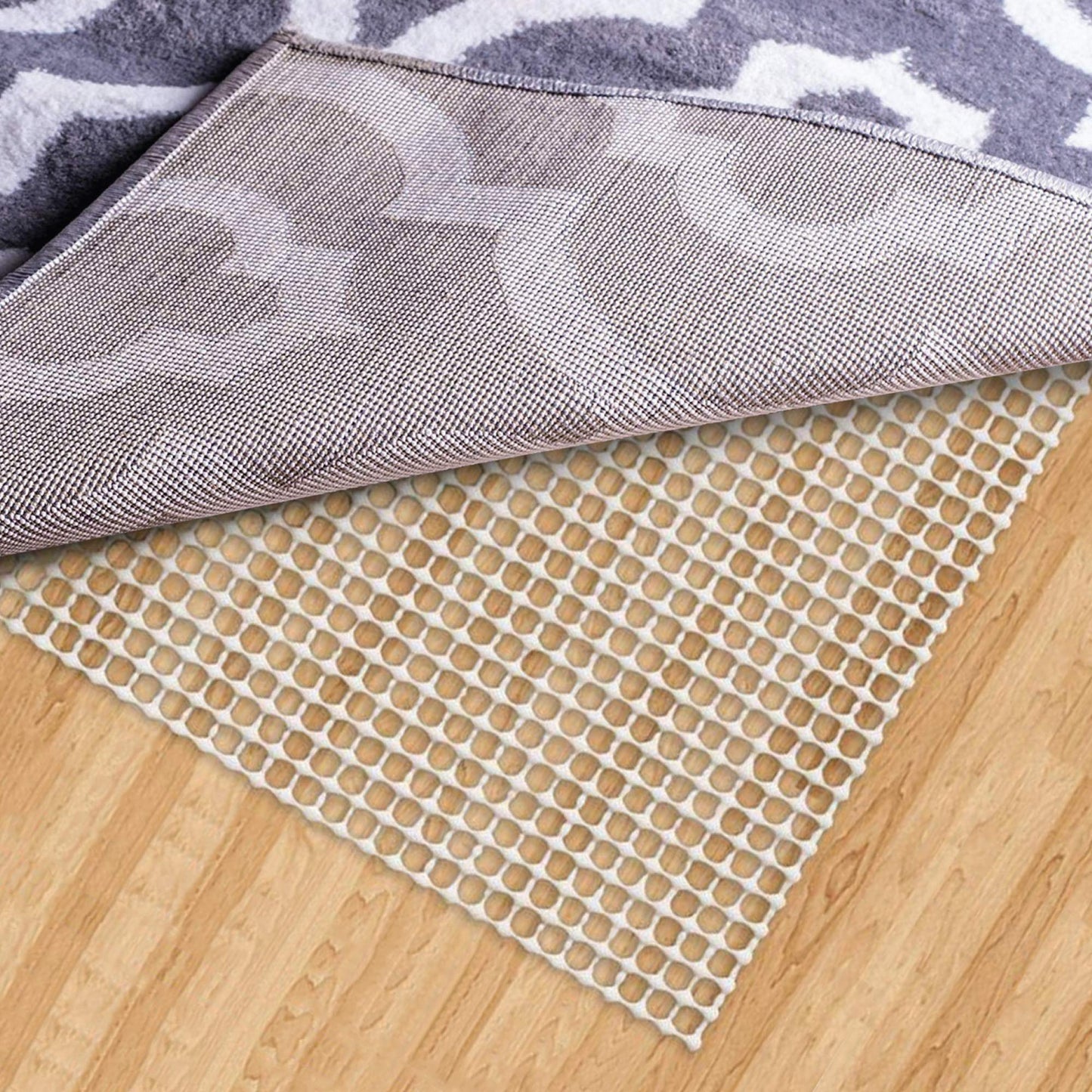 sleek relief Non-Slip Area Rug Lock Grip, for Hard Floors- Keep Rug in Place-Pads Available in Many Sizes, Provides Protection and Cushion Padding for Area Rugs and Hardwood Floors(2.6x4.6)