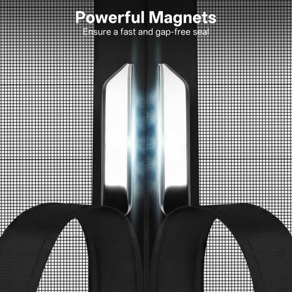 Sunolga Magnetic Screen Door Fits Door Size 34 x 82 Inch, Actual Screen Size 36 x 83 Inch, Reversible Left Right Side Opening, Sturdy Polyester Mesh Curtain Hands Free for Patio, Sliding Door, Black