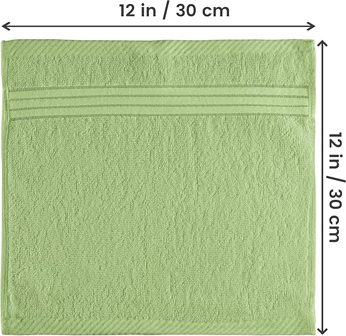 Utopia Towels Wash Cloths Set, 12 by 12 Inches, 100% Cotton Ring Spun, Highly