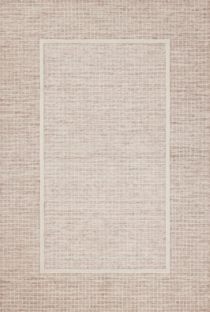 Loloi Chris Loves Julia Briggs Collection, Blush & Ivory, 9'-3" x 13' Area Rug – Minimal Gritted Design Area Rugs for Living Room Bedroom Entryway & Hallway No Shed High Traffic Home Decor Rug