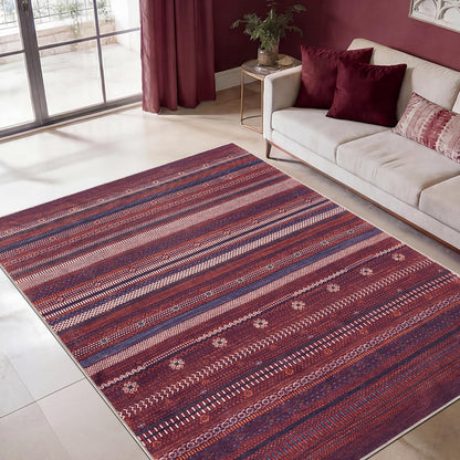 Keen Home Design 48"x72" Rug - Machine Washable Area Rug with Non-Slip Backing, Ideal for Living Room, Dining Room, Bedroom - Vintage, Easy Clean, Durable, Low Pile Rug - (4' x 6')