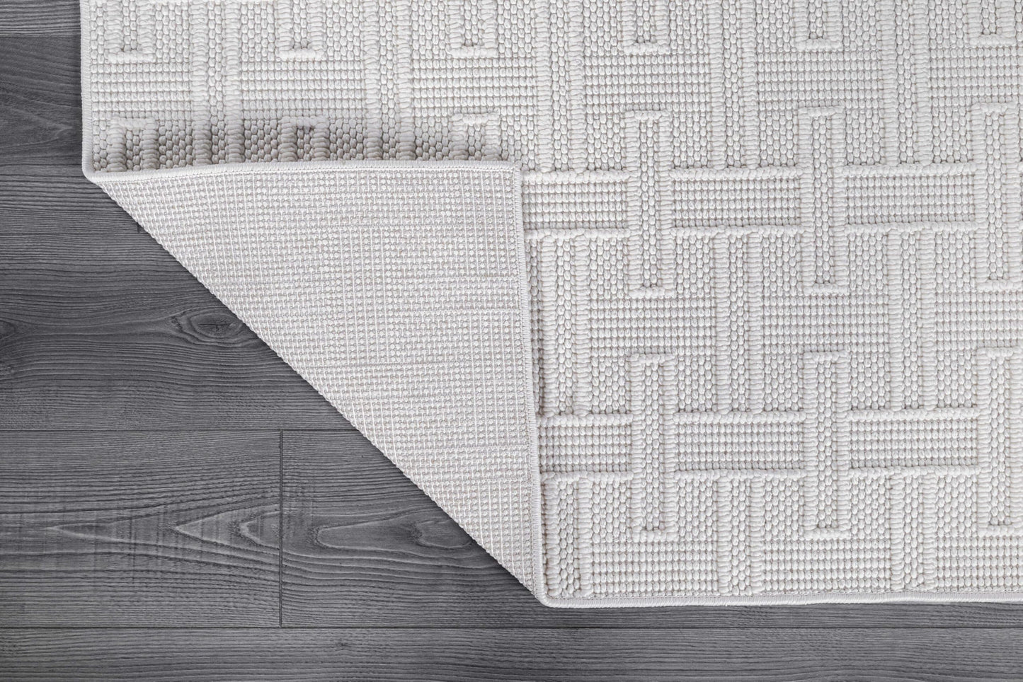 Luul Home Micro Loop Indoor Rug White 5x7 Boho Geometric Neutral Area Rugs for Living Room Soft Luxury Modern Low and High Pile Durable Stain Resistant Non-Shedding Indoor Area Carpet 5 x 7