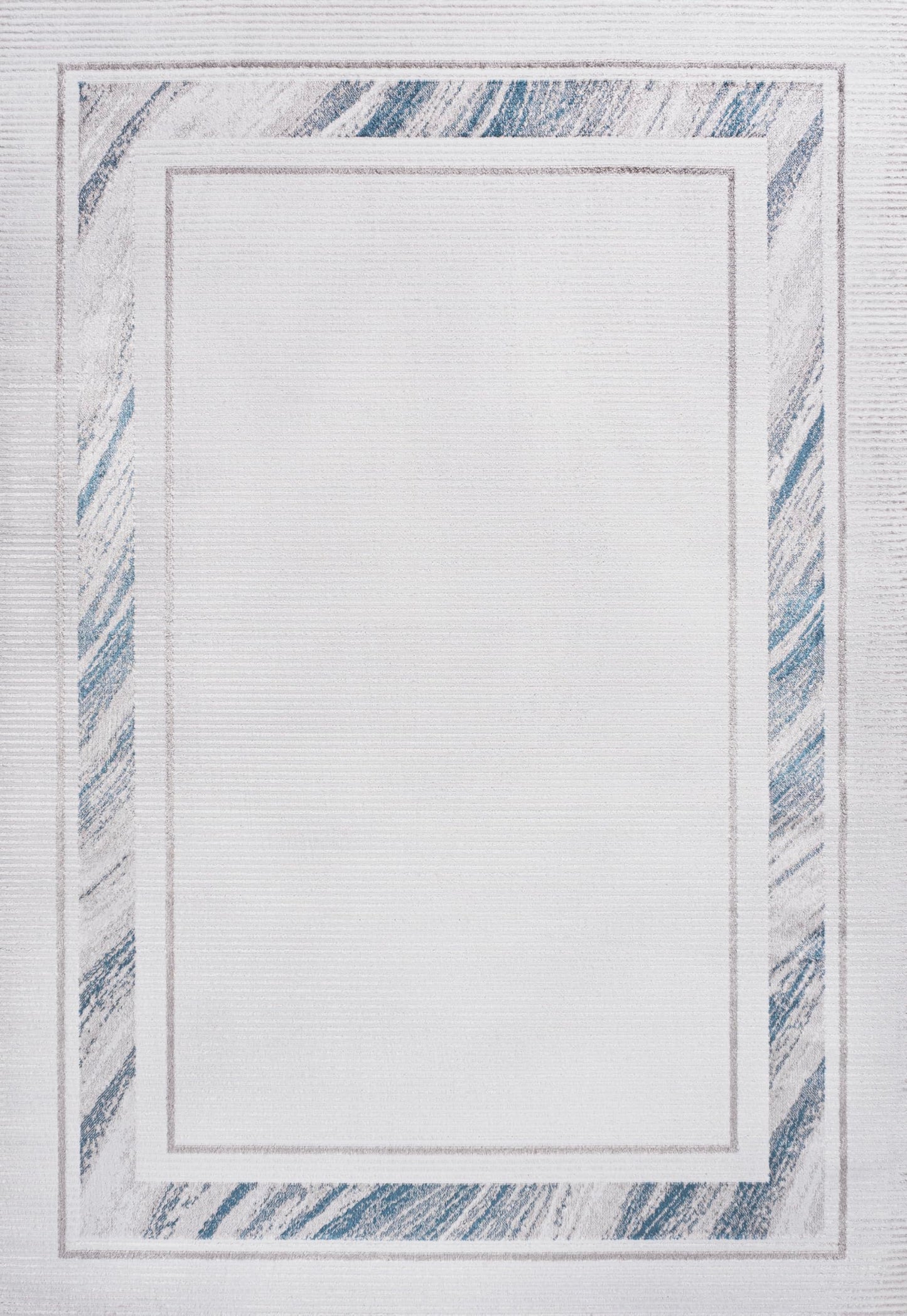 JONATHAN Y Marble Pattern High-Low Silver/Blue Indoor Area Rug, 3x5, Athens Classic Border, Easy-Cleaning for Living Room, Bedroom, Kitchen, Pet Friendly, Non-Shedding (CAR102B-3)