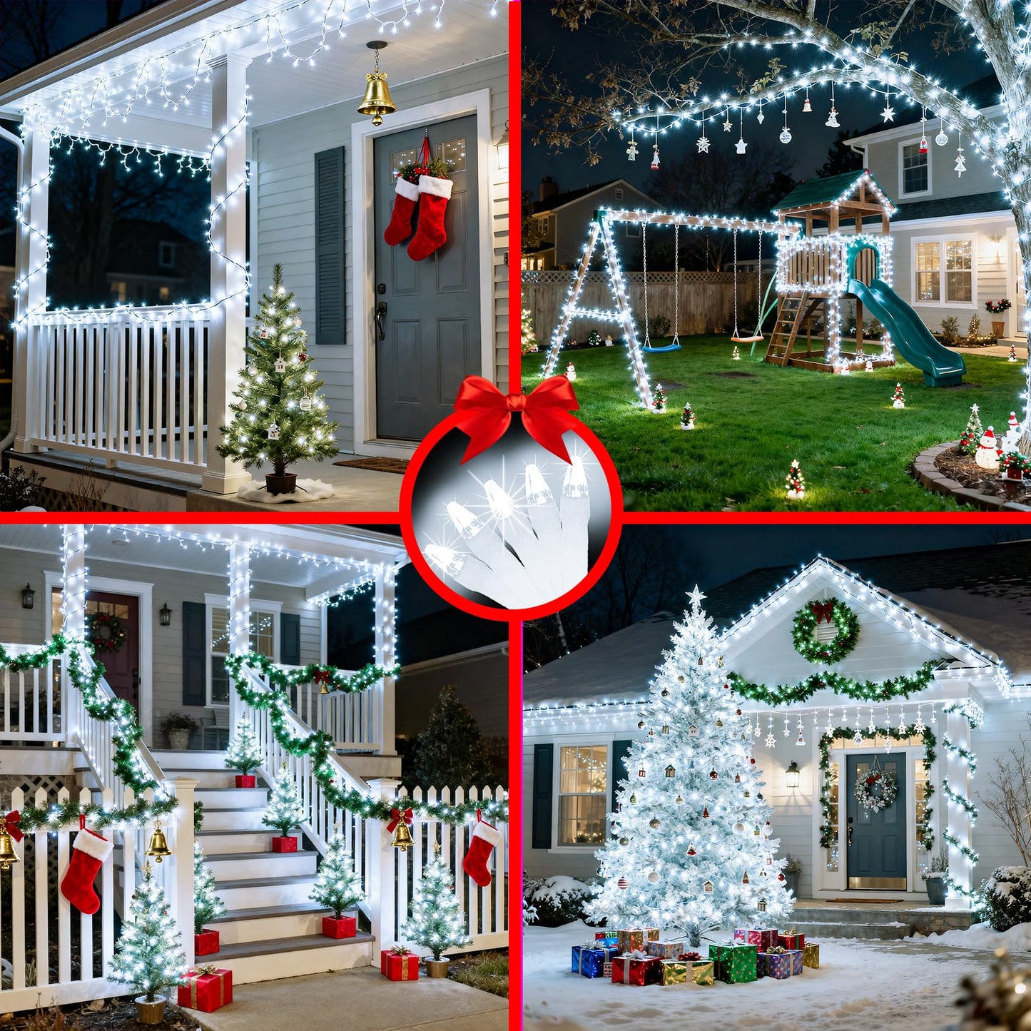 750 LED 240FT Christmas String Lights Outdoor, 12 Pro Modes and Timer Memory & Brightness, Plug in Outdoor Waterproof Clear Wire Twinkle Light for for Xmas Yard Tree Wedding Party Decor (Cool White)