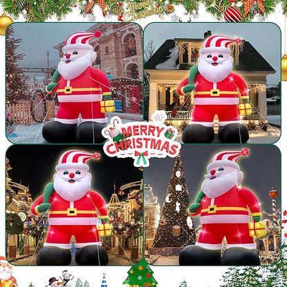 Giant Inflatable Santa Claus Outdoor 26ft Santa Inflatable Christmas Decorations for Blow up Christmas Decorations Outdoor Holiday Lawn Party Shopping Mall (with LED Lights)
