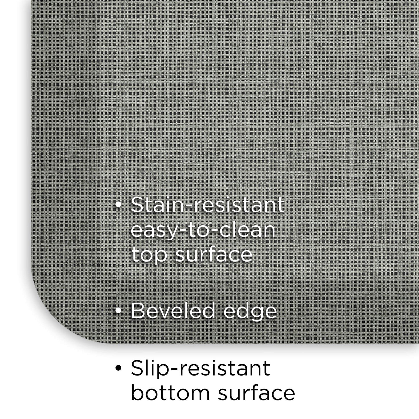 NewLife by GelPro Ergo-Foam Cushioned Anti-Fatigue Standing Kitchen Floor Mat, Padded Stain-Resistant, Waterproof, Non-Slip Comfort Padded Desk/Office Mat - 20" x 48", Tweed Grey Goose
