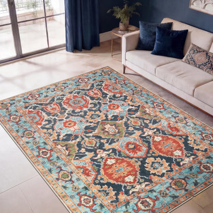 Keen Home Design 36"x60" Rug - Machine Washable Entry Rug with Non-Slip Backing, Ideal for Entryway, Kitchen, Bathroom, Laundry Room - Vintage, Easy Clean, Durable, Low Pile - (3' x 5')