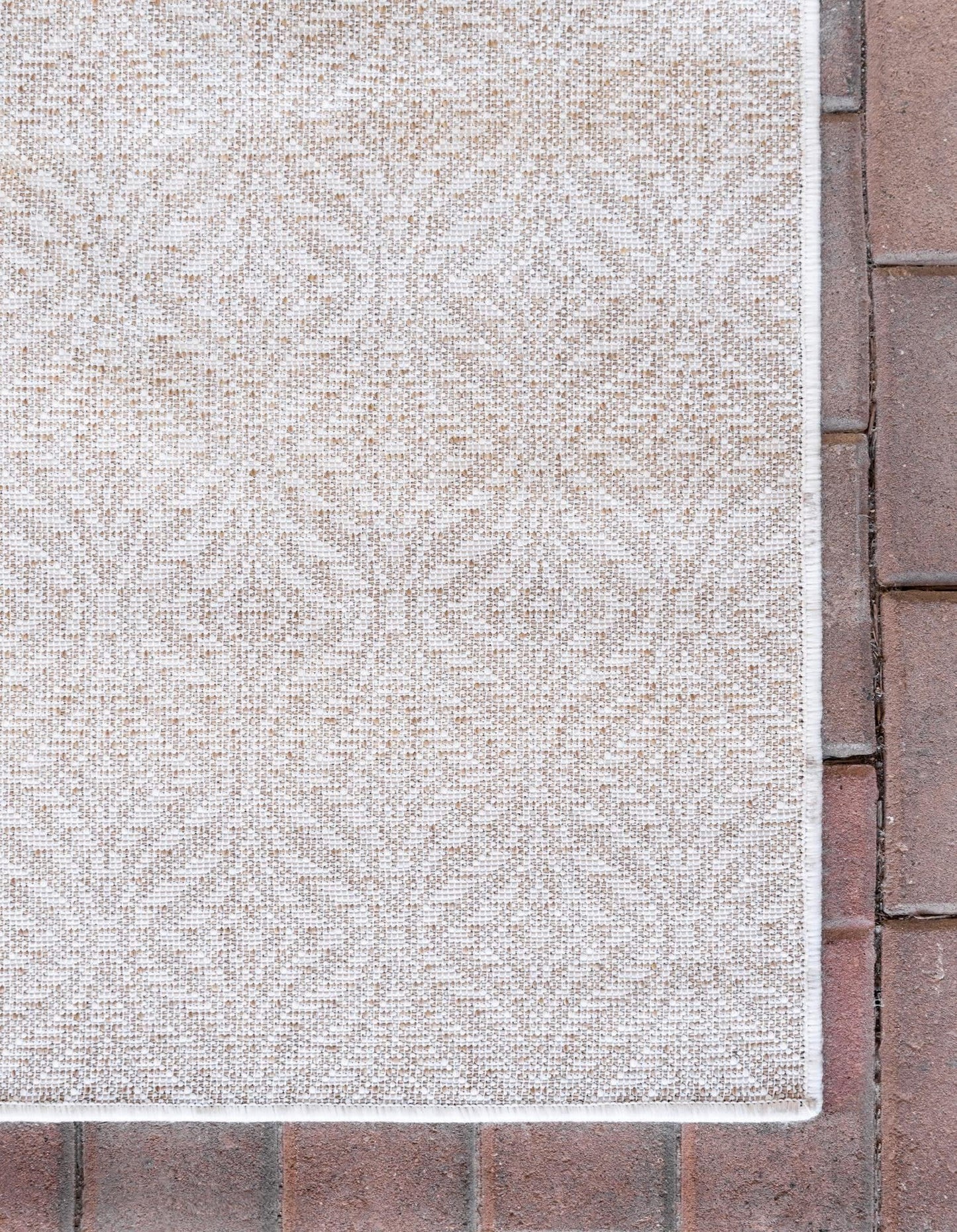 Unique Loom Outdoor Trellis Collection Area Rug - Deco Trellis (8' x 11' 4" Rectangle, Taupe/ Ivory)