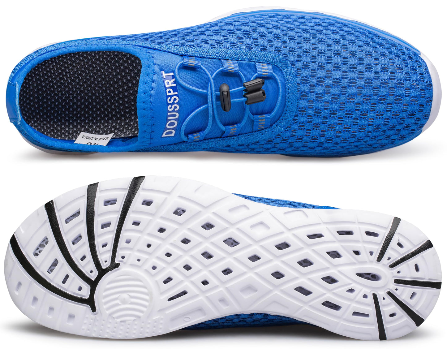 DOUSSPRT Men's Water Shoes Quick Drying Sports Aqua Shoes RoyalBlue Size 13