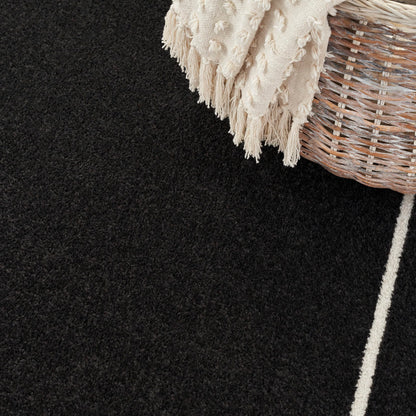 Nourison Home Nourison Essentials Black Ivory 5' x 7' Area Rug - Easy Clean, Non Shedding, Bed Room, Living Room, Dining Room, Kitchen (5' x 7')