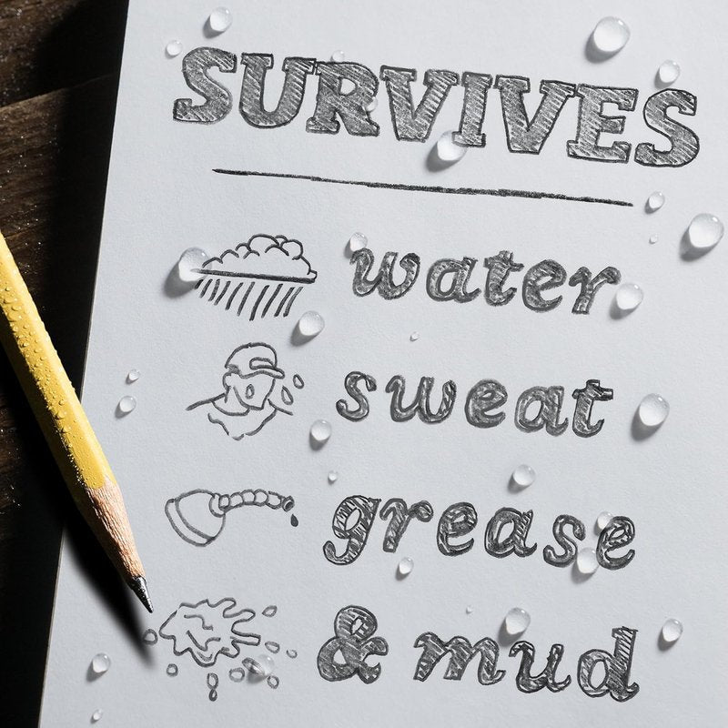 Weatherproof Top Spiral Notebook - Rite in the Rain | 3" x 5", Black Cover, Universal Pattern, 3 Pack