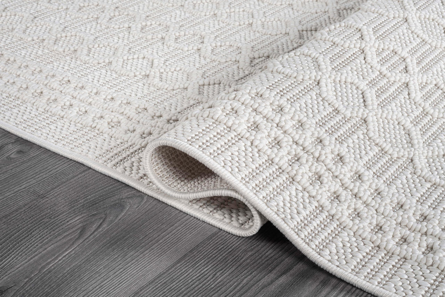 Luul Home Micro Loop Indoor Rug White 6x9 Boho Geometric Neutral Area Rugs for Living Room Soft Luxury Modern Low and High Pile Durable Stain Resistant Non-Shedding Indoor Area Carpet 6 x 9