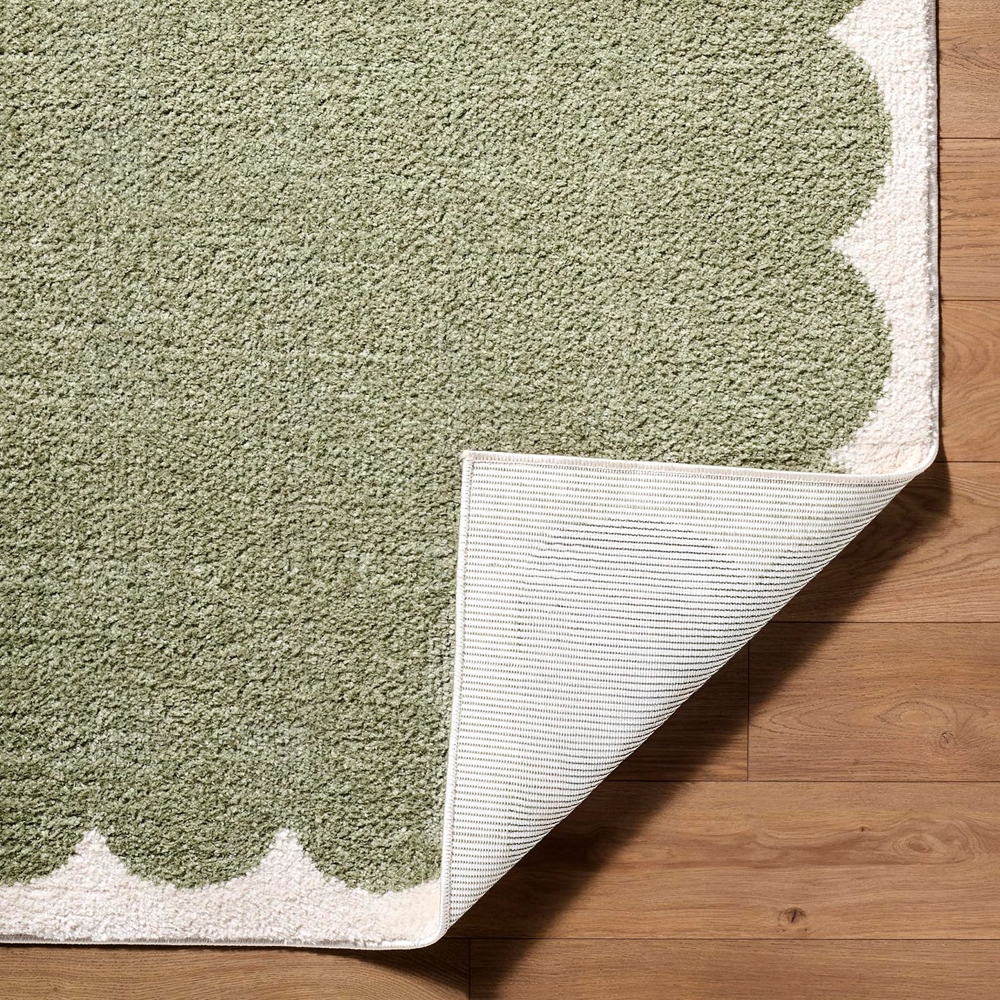 Livabliss x ELLE Decor Rivoli Modern Area Rug, 5'3" x 7', Green/Cream