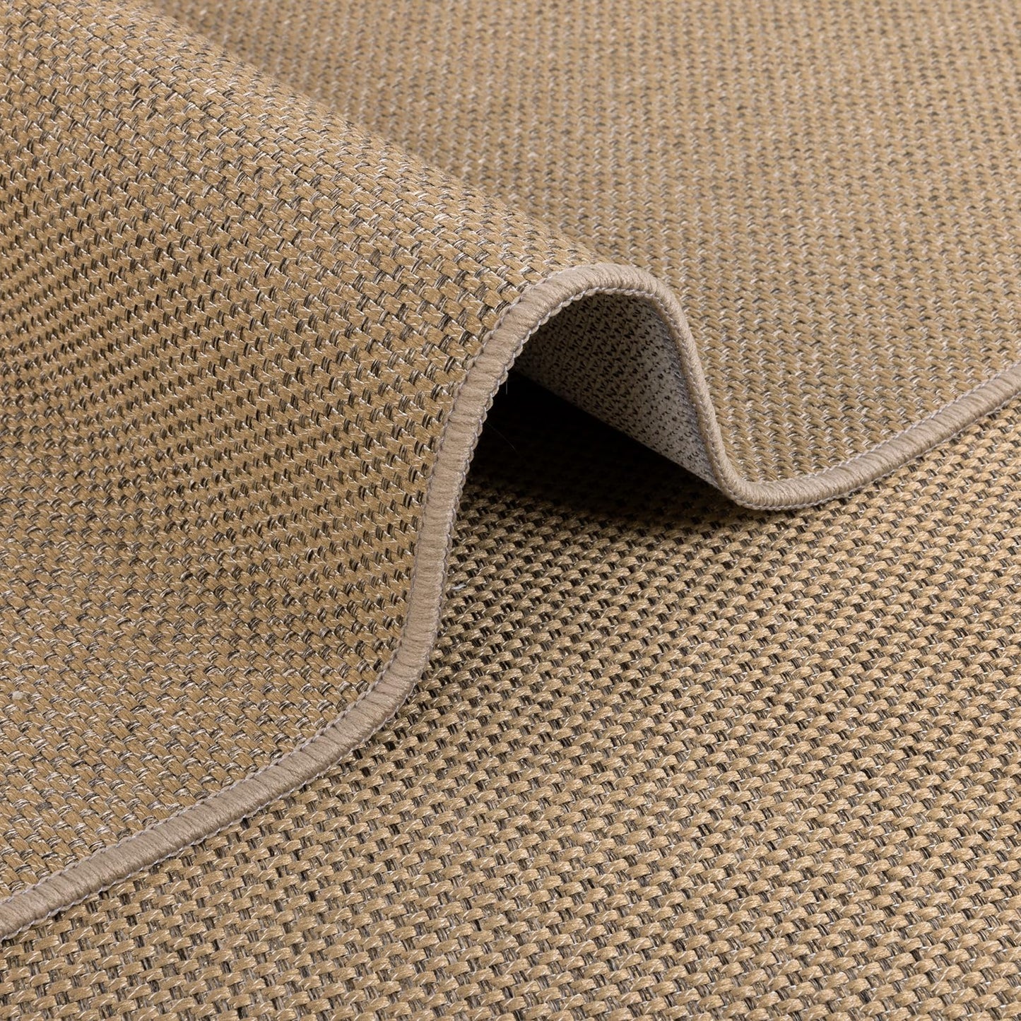 SHACOS 3x5 ft Faux Jute Woven Washable Rug