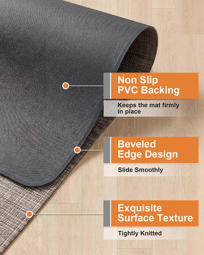 Carvapet Office Chair Mat for Hardwood Floor, 36x48 Inch Heavy Duty Floor Protector, Non Slip Desk Chair Mat for Rolling Computer Gaming Chairs, Easy to Clean Light Brown