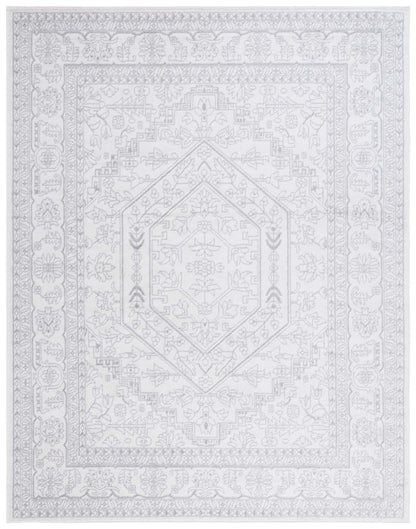 SAFAVIEH Area Rug 9x12 - Adirondack Collection - Large - Ivory & Silver, Oriental Medallion Design, Non-Shedding & Easy to Clean, Ideal for Living Room, Bedroom, Dining Space (ADR108B)