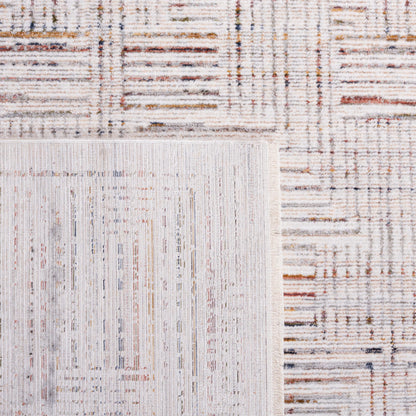 SAFAVIEH Harlow Collection Area Rug - 5'3" x 7'6", Ivory Grey & Rust, Modern Abstract Design, Non-Shedding & Easy Care, Slip Resistant Ideal for High Traffic Areas in Living Room, Bedroom (HAR105A)