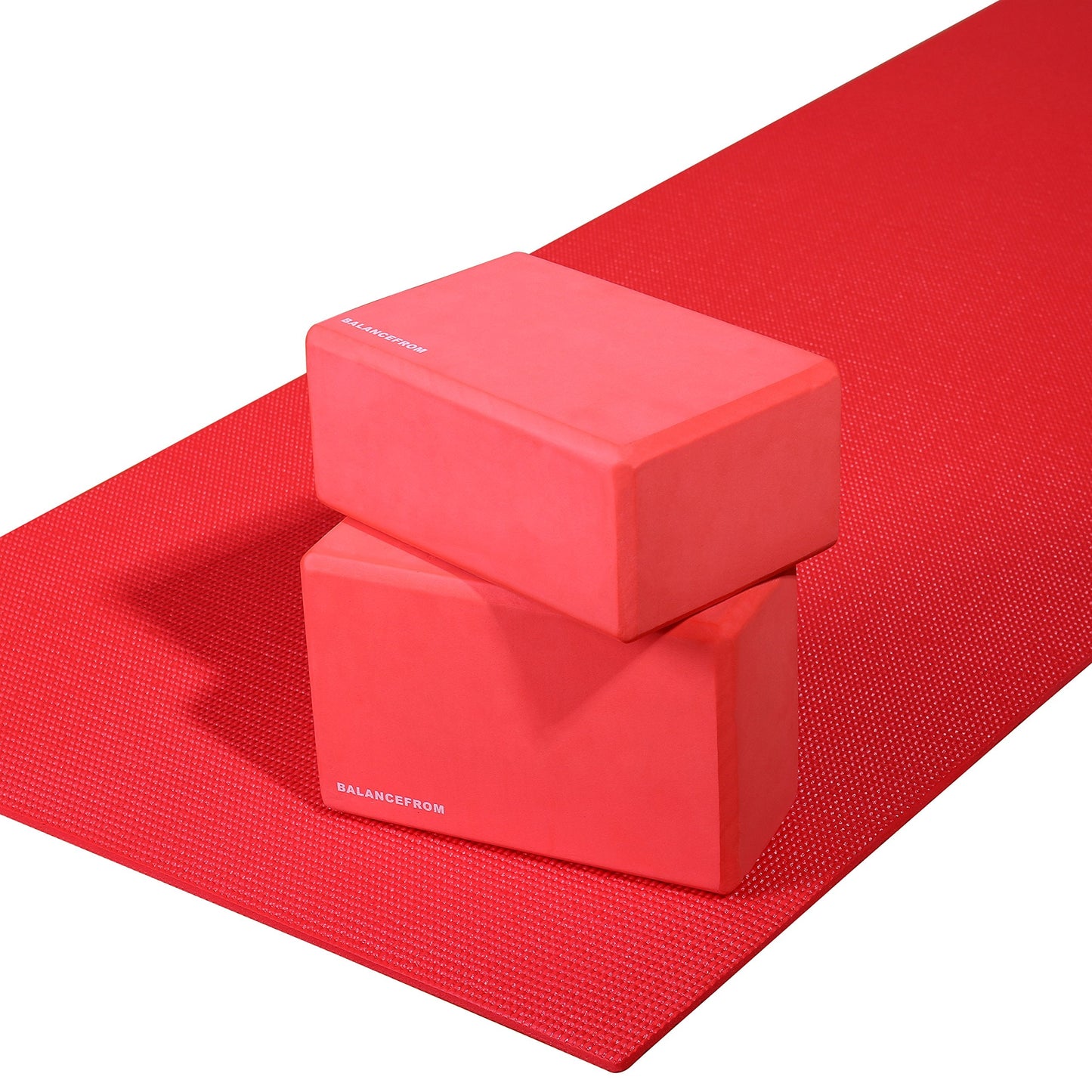 Fitvids Set of 2 High Density Yoga Blocks, 9"x6"x4" Each, Pair, Multiple Colors
