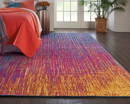 Nourison Home Passion Multicolor 6'7" x 9'6" Area Rug - Easy Clean, Non Shedding, Bed Room, Living Room, Dining Room, Kitchen (7' x 10')