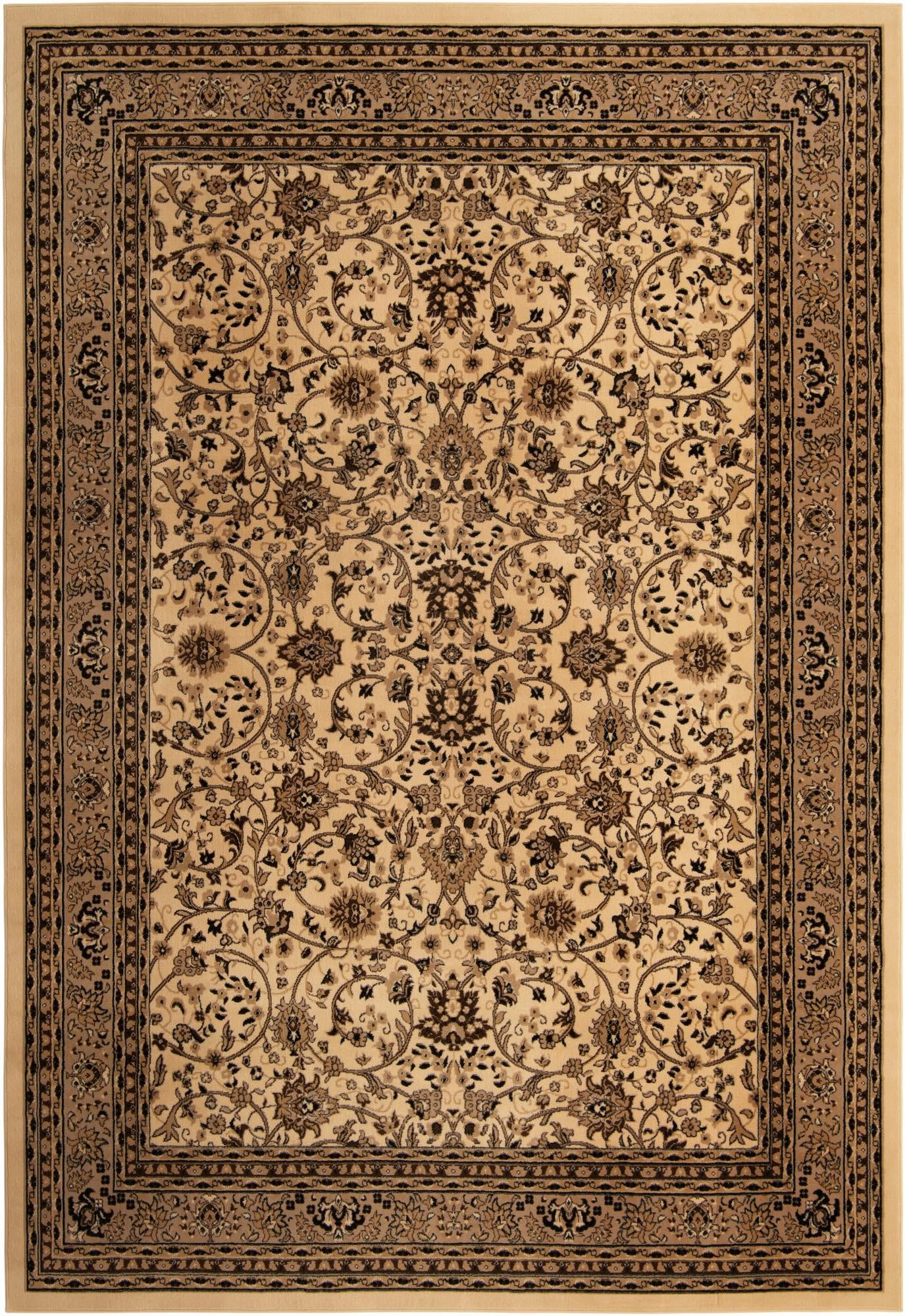 Unique Loom Sialk Hill Collection Area Rug - Washington (9' 10" x 14' 1" Rectangle, Ivory/ Beige)