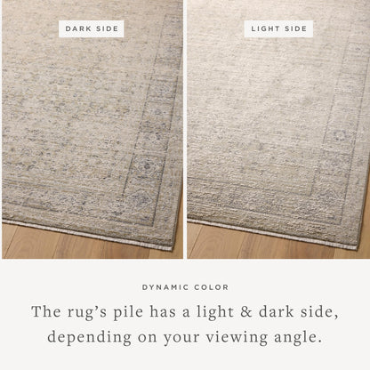 Loloi Amber Lewis Alie Collection ALE-03 Taupe/Dove 5'-3'' x 7'-9'', .13'' Pile Height, Area Rug