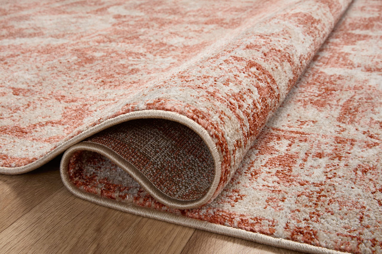 Loloi Odette Collection ODT-03 Rust/Ivory 5'-3" x 7'-9" Area Rug
