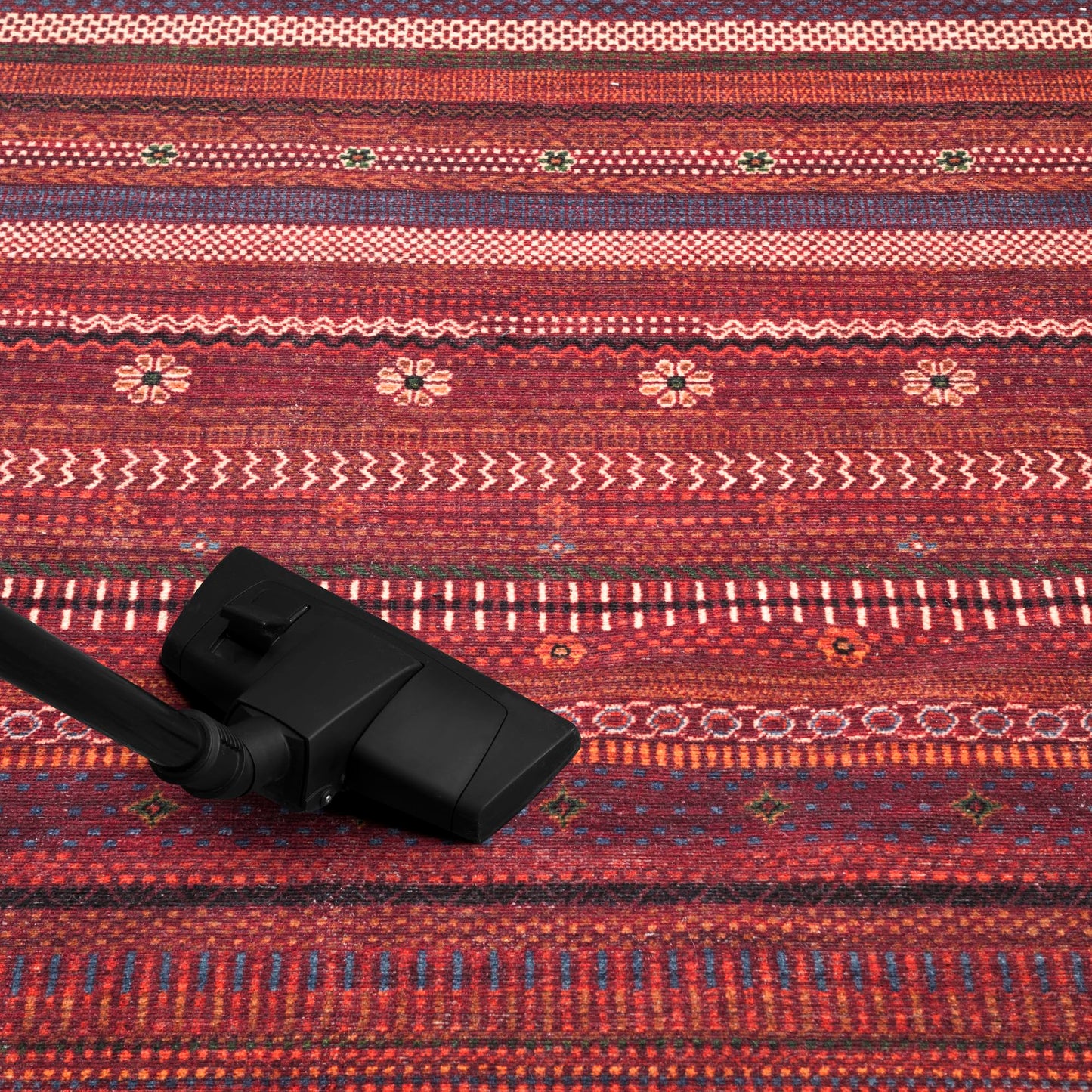 Keen Home Design 48"x72" Rug - Machine Washable Area Rug with Non-Slip Backing, Ideal for Living Room, Dining Room, Bedroom - Vintage, Easy Clean, Durable, Low Pile Rug - (4' x 6')