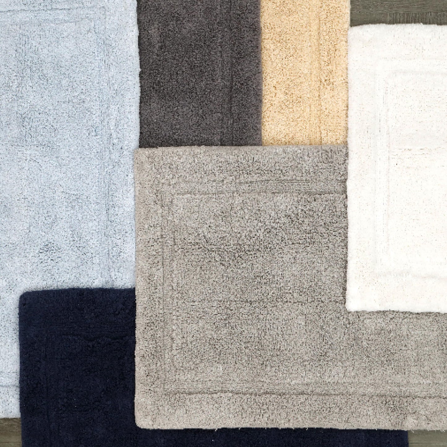 Jean Pierre New York Lydia Border 100% Cotton Bath Mat - Non-Slip Bath Rug - Ivory - 27"x45"