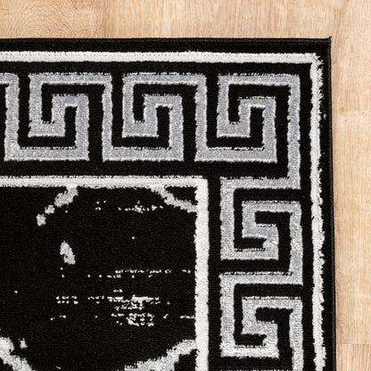 GLORY RUGS Area Rugs Marble 5x7 Black Gray Carpet Modern Abstract Rug Living Room Dining Bedroom Rug