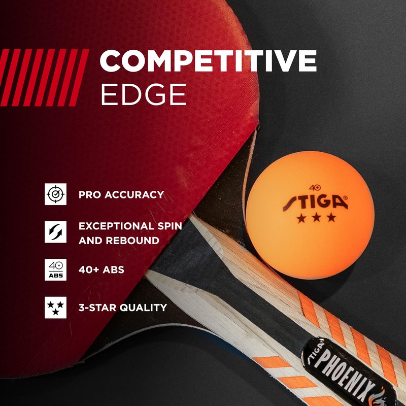 STIGA 24pk 3-Star Ping Pong Balls - USATT Approved Tournament Quality - ITTF Regulation Size & Weight - Durable, Tournament Table Tennis Balls