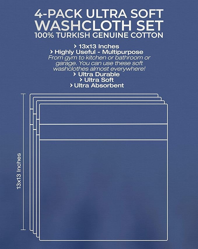 American Veteran Towel, 100% Cotton Turkish Washcloths