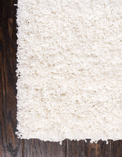 Unique Loom Solid Shag Collection Area Rug (8' x 10' Rectangle, Snow White)