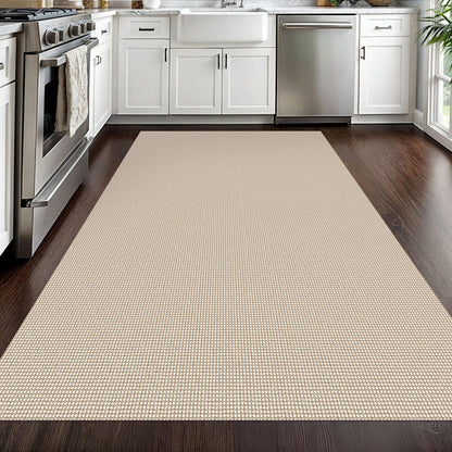 EARTHALL Woven Area Rug 4x6 Ft Washable Rugs for Entryway Non Slip Braided Throw Rugs Bedroom Carpet Cotton Entry Rug Cotton Floor Carpets for Bedroom Dining Room Living Room, Beige/Ivory