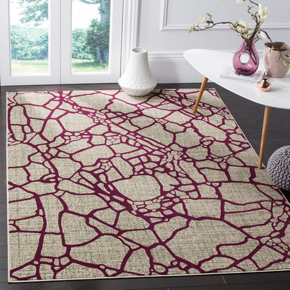 SAFAVIEH Porcello Collection Area Rug - 8'2" x 11', Light Grey & Green, Modern Abstract Design, Non-Shedding & Easy Care, Ideal for High Traffic Areas in Living Room, Bedroom (PRL7737G)