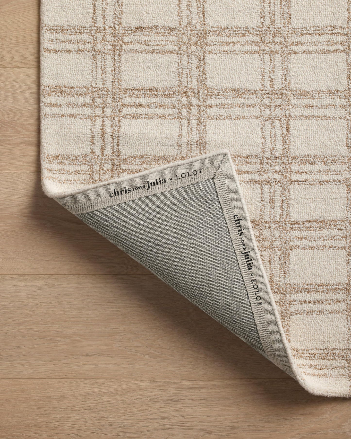 Loloi Chris Loves Julia Polly Collection POL-12 Cream/Sand 2'-3" x 3'-9" Accent Rug