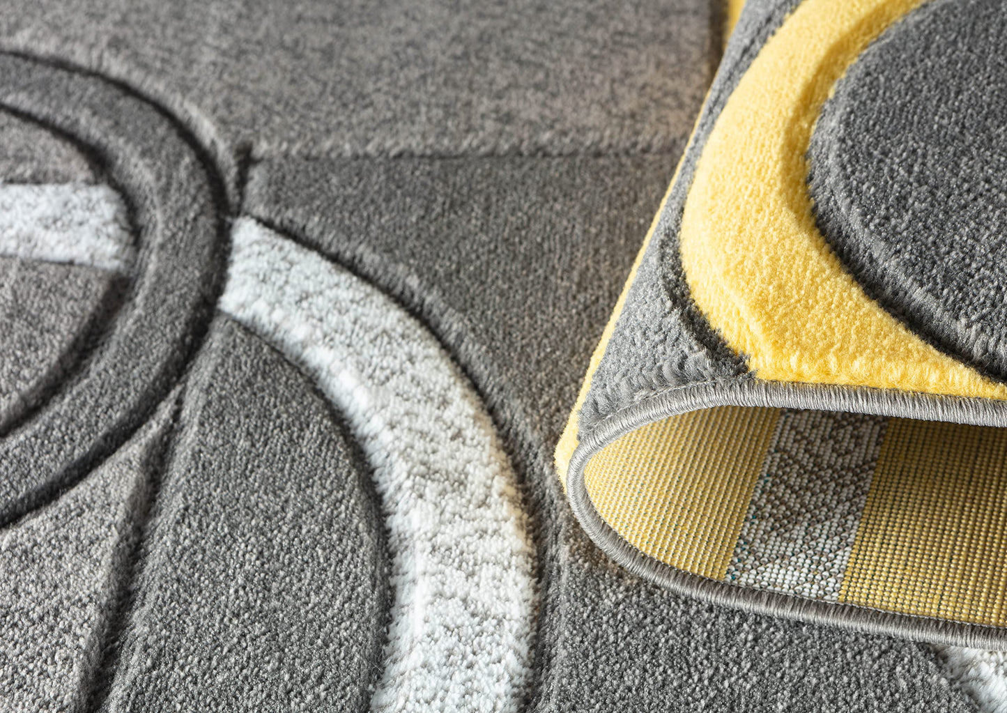 GLORY RUGS Area Rug Modern Soft Hand Carved Contemporary Floor Carpet with Premium Fluffy Texture for Indoor Living Dining Room and Bedroom Area (4x6, Yellow)