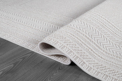 Luul Home Micro Loop Indoor Rug White 5x7 Boho Geometric Neutral Area Rugs for Living Room Soft Luxury Modern Low and High Pile Durable Stain Resistant Non-Shedding Indoor Area Carpet 5 x 7