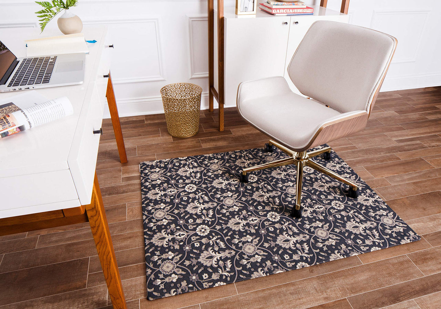 Anji Mountain Rug'd Office Chair Mat for Carpet & Hardwood Floor - Jacquard Woven, Anti-Slip Backing, Low Pile, Floor Protector Desk Chair Mat, Office Rugs for Rolling Chairs (Alhambra - 36" x 48")