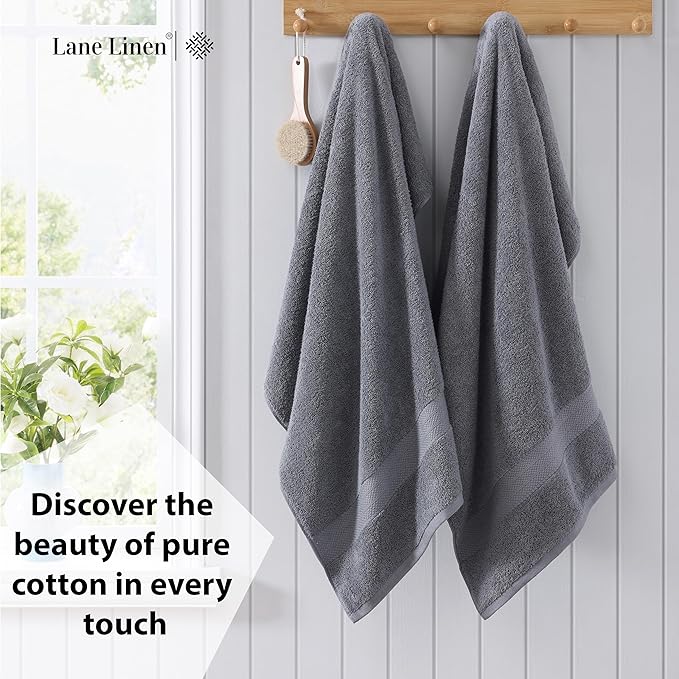 LANE LINEN Jumbo Size Bath Sheets 2 Piece, 35 by 66 Inch