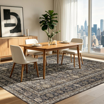 Ruaruarug Area Rug 8'×10', Non Slip Machine Washable Ultra Soft Stain & Fade Resistant, Pet & Kids Friendly, for Living Room/Bedroom/Kitchen/Classroom, Copper