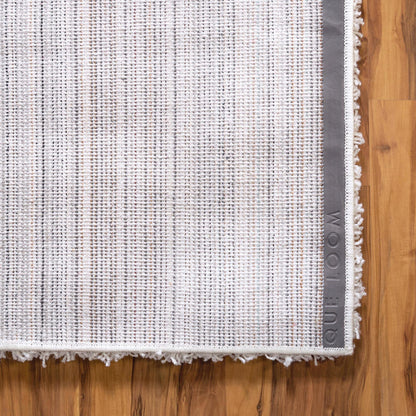 Unique Loom Solid Shag Collection Area Rug (10' x 13' 11" Rectangle, Snow White)