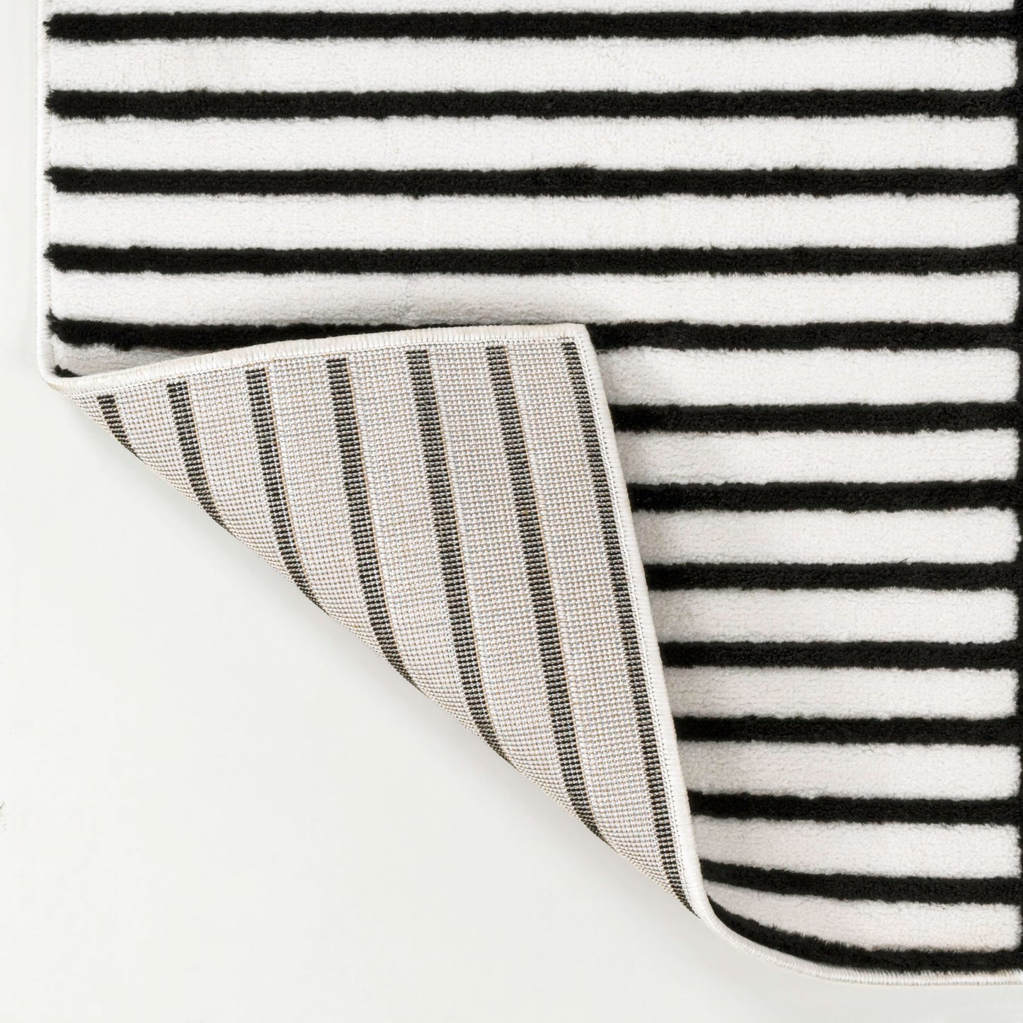 JONATHAN Y High-Low Arch Stripe Two-Tone Black/White 2x8 Indoor Runner Rug, Anders MidCentury Modern, Non-Shedding, Stain Resistant for Bedroom, Living Room, Kitchen (SCN107D-28)