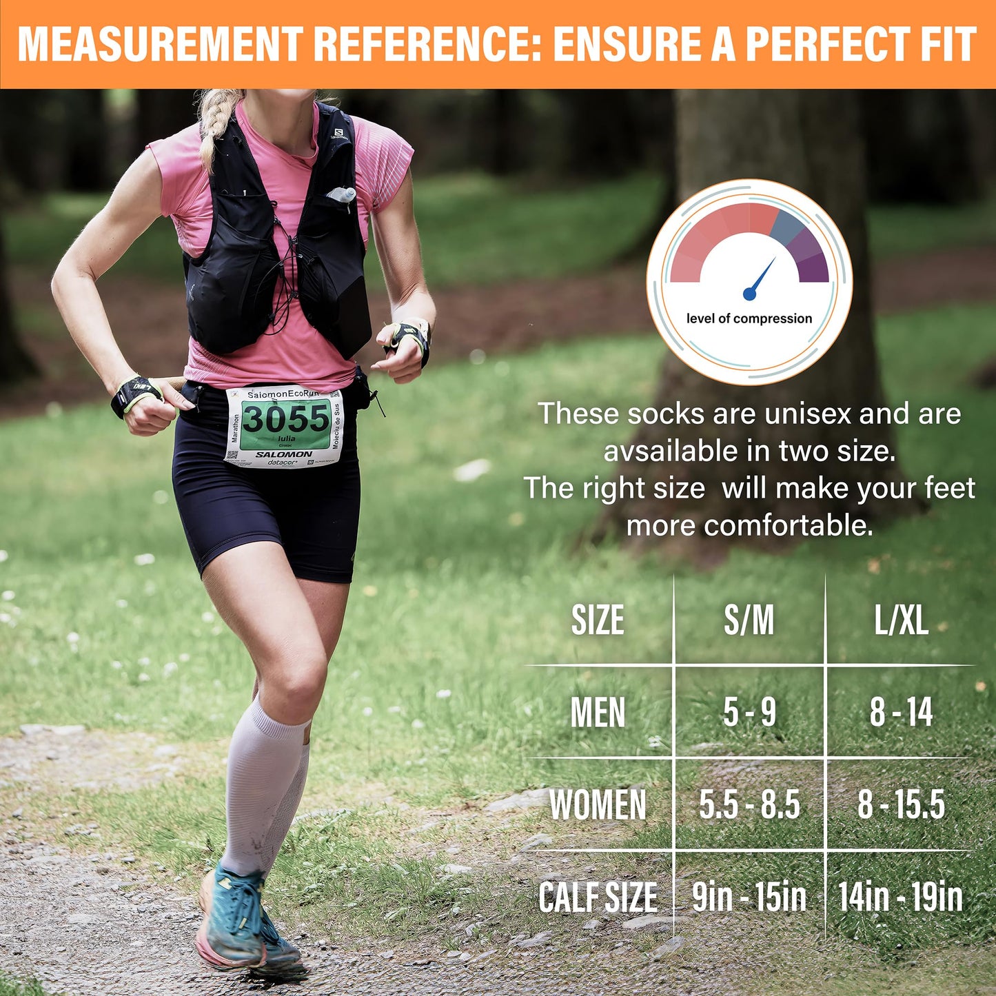 WITHYOU 3 Pairs Compression Socks for Women & Men 15-20 mmHg,Best Support for Nurses Running Hiking