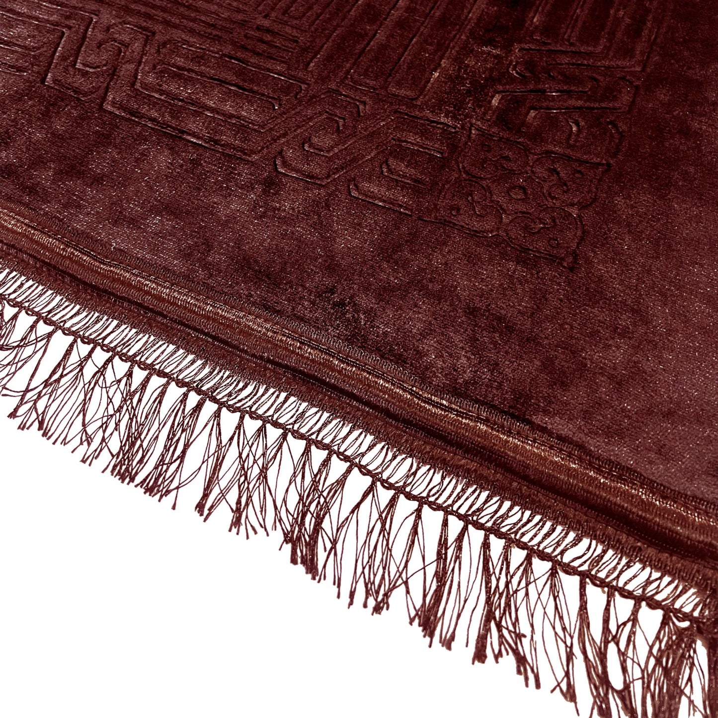 Empire Home Islamic Prayer Rug Oversized Soft Thick Plush Musalla Mat - for Men Women Childred - سجادة صلاة (Rust)