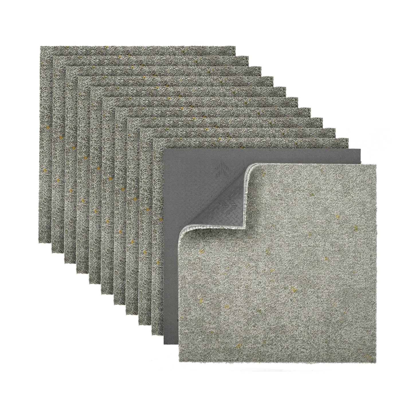 jxgzyy Commercial Carpet Tiles 20x20in, 0.38" Thickened Carpet Squares with Silicone Backing, Heavy Duty Carpet Floor Tiles with Padding Attached for Home Office Garage Hotel, 12 Pcs/32.4 Sqft