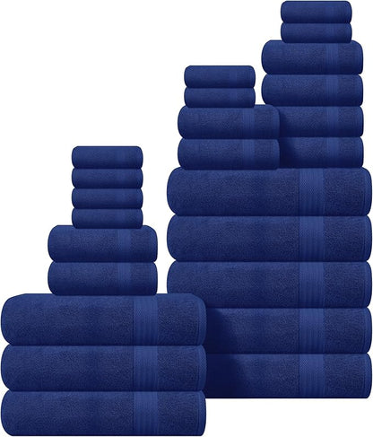 GLAMBURG Ultra Soft 24-Piece Towel Set