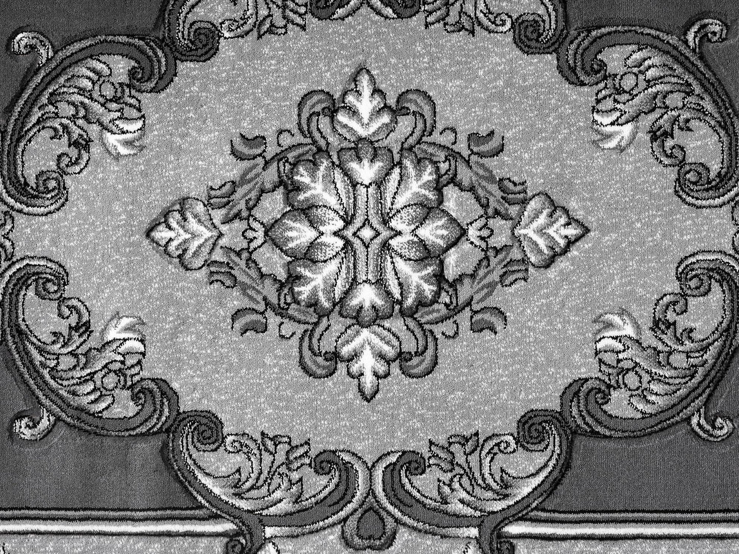 Modern Traditional Area Rug Hand Carved Oriental Floral Bohemian Vibrant Colors Carpet for Living Room Bedroom Design 9206 (Grey, 5' x 7')
